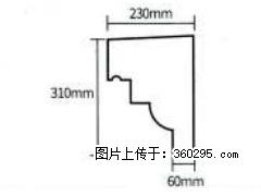 产品分解图型 - 檐口线，型号：SX311-YK-3，规格：230x310mm(3) - 定州三象EPS建材 dingzhou.sx311.cc